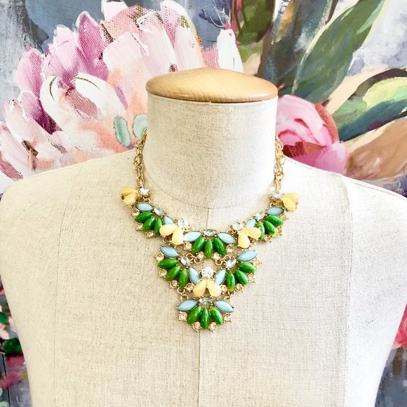 Lee X Lee Angel Raffia and Cabochon Necklace NWT - Picture 2 of 10